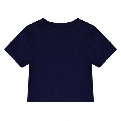 Front - Ralph Lauren Childrens/Kids Ribbed Fitted T-Shirt
