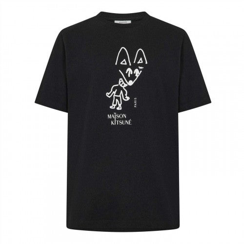 Front - Maison Kitsuné Mens Fox Cotton Party T-Shirt