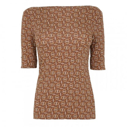 Front - Ralph Lauren Womens/Ladies Judy Chain Print Boat Neck T-Shirt