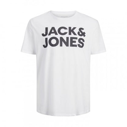 Front - Jack And Jones Mens Logo Plus Short-Sleeved T-Shirt