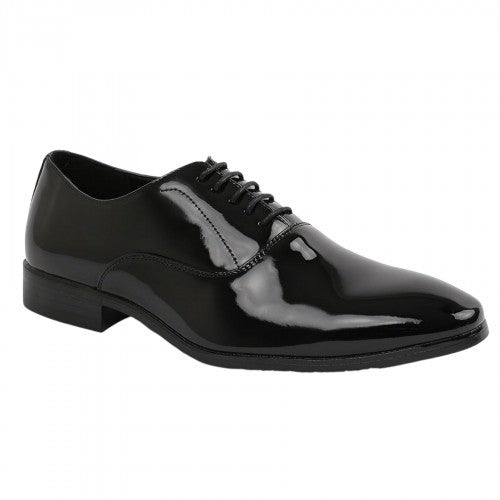 Front - Where´s That From Mens Patent Leather Low Heel Oxford Shoes