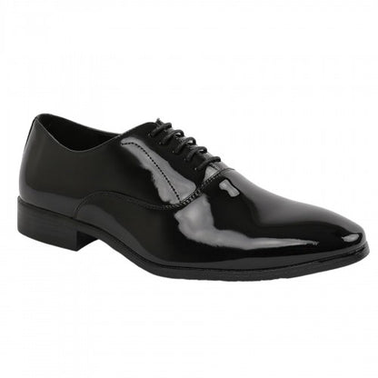 Front - Where´s That From Mens Patent Leather Low Heel Oxford Shoes