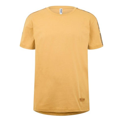 Front - Moschino Mens Tape Lettering Logo Regular T-Shirt