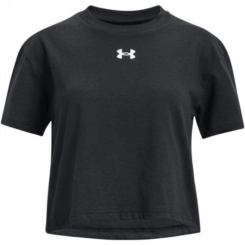 Front - Under Armour Childrens/Kids Sportstyle Logo Crop T-Shirt