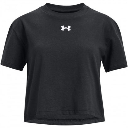 Front - Under Armour Childrens/Kids Sportstyle Logo Crop T-Shirt