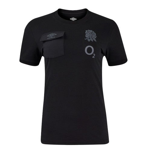 Front - Umbro Childrens/Kids Presentation England Rugby Cotton T-Shirt