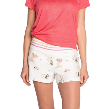 Front - PJ Salvage Womens/Ladies Dog Print Lounge Shorts
