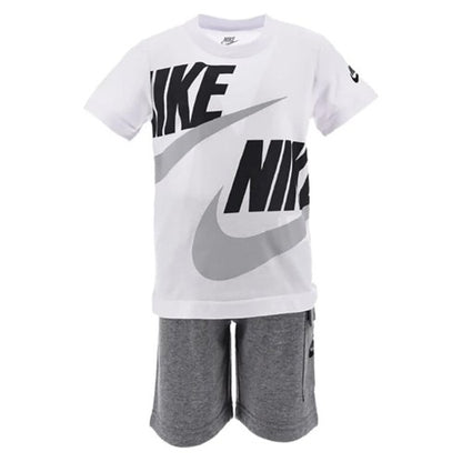 Front - Nike Childrens/Kids Wordmark T-Shirt & Shorts Set