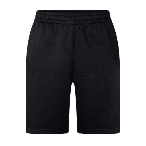 Front - Off White Mens Fleece Relaxed Fit Sweat Shorts