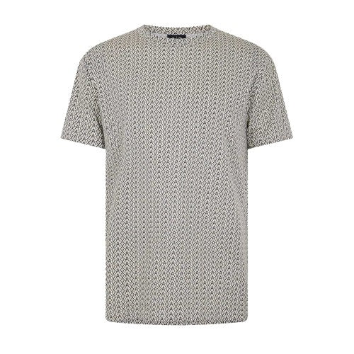 Front - Armani Exchange Mens All-Over Print Crew Neck T-Shirt
