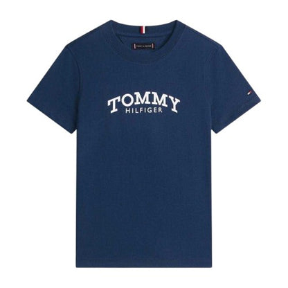 Front - Tommy Hilfiger Childrens/Kids Arched Logo Crew Neck T-Shirt