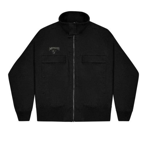 Front - No Fear Mens Back Print Heavy Cotton Bomber Jacket