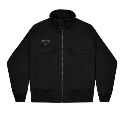 Front - No Fear Mens Back Print Heavy Cotton Bomber Jacket