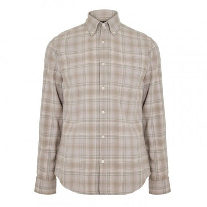 Front - Boss Mens Rickert Checked Button-Down Long-Sleeved Shirt