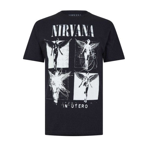 Front - Nirvana Mens Back Print Crew Neck Regular T-Shirt