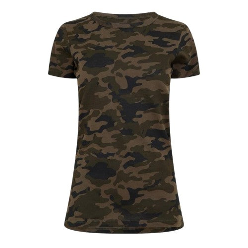 Front - Brave Soul Womens/Ladies Camo Crew Neck T-Shirt