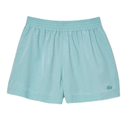 Front - Lacoste Womens/Ladies Fleece Logo Shorts