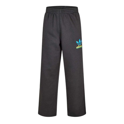 Front - Adidas Mens Originals Fleece Airbrush Logo Joggers