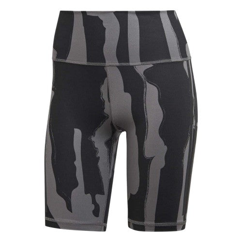 Front - Adidas Womens/Ladies Thebe Magugu Striped Cycling Shorts
