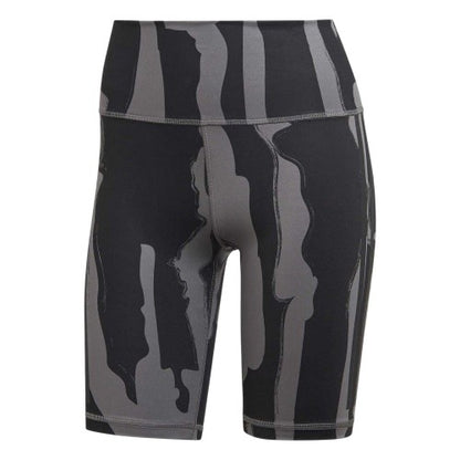 Front - Adidas Womens/Ladies Thebe Magugu Striped Cycling Shorts