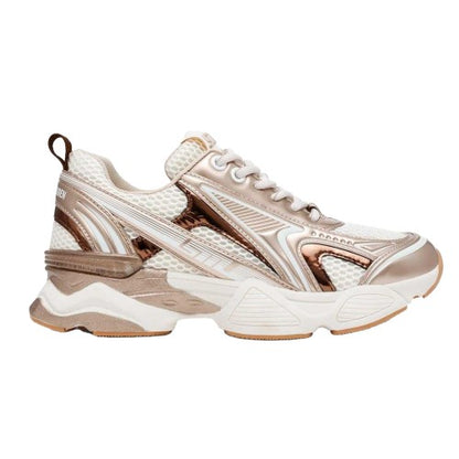 Front - Steve Madden Womens/Ladies Rhinestone Mesh Chunky Flat Trainers