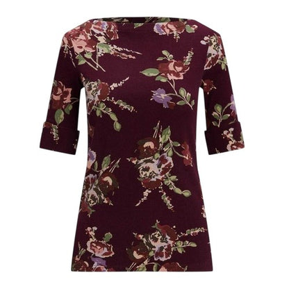 Front - Ralph Lauren Womens/Ladies Floral T-Shirt
