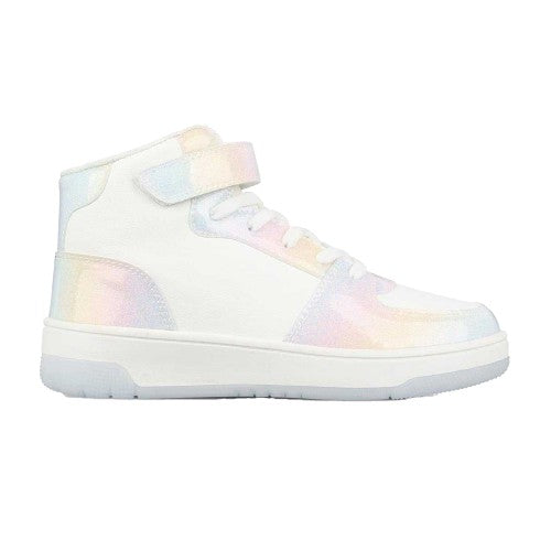 Front - Fabric Girls Glitter High Top Trainers