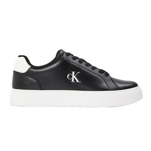 Front - Calvin Klein Mens Classic Leather Cupsole Trainers
