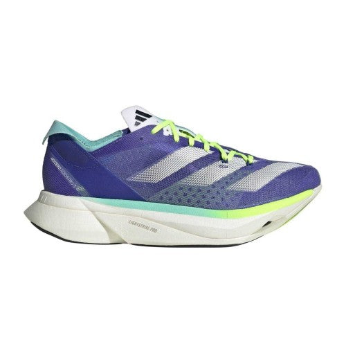 Front - Adidas Womens/Ladies Adizero Adios Pro 3 3 Stripes Lace Up Running Shoes