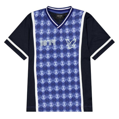 Front - Lyle & Scott Childrens/Kids 1874 Argyle V Neck T-Shirt
