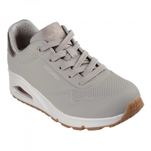 Front - Skechers Womens/Ladies Uno Stand On Air Wedge Trainers