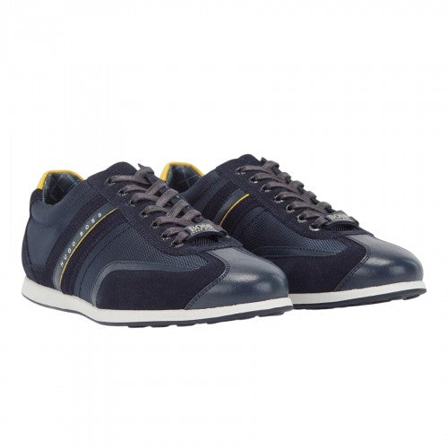 Front - Boss Mens Stiven Suede Trainers