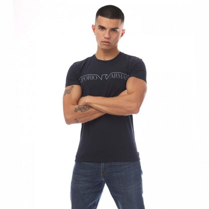 Front - Emporio Armani Mens Crew Neck T-Shirt