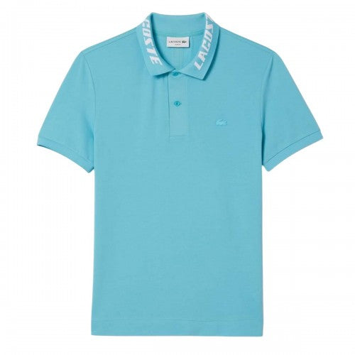 Front - Lacoste Mens Stretch Branded Slim Polo Shirt
