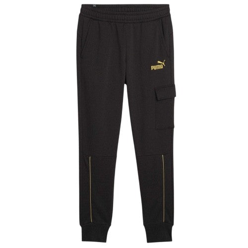 Front - Puma Mens Logo Regular Cargo Jogging Bottoms