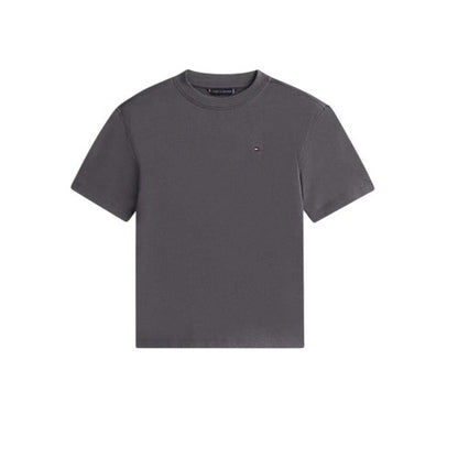 Front - Tommy Hilfiger Childrens/Kids Embroidered Logo Crew Neck T-Shirt