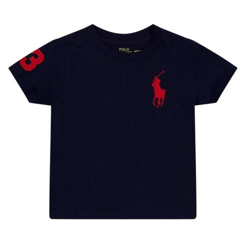 Front - Ralph Lauren Childrens/Kids Embroidered Logo Crew Neck T-Shirt