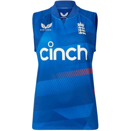 Front - Castore Womens/Ladies England Cricket Sleeveless T-Shirt