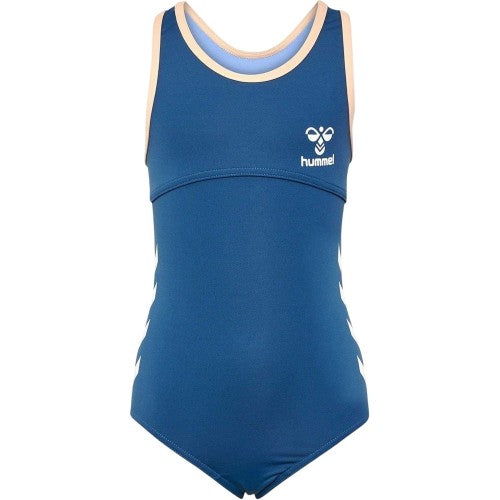 Front - Hummel Girls Bell One Piece Swimsuit