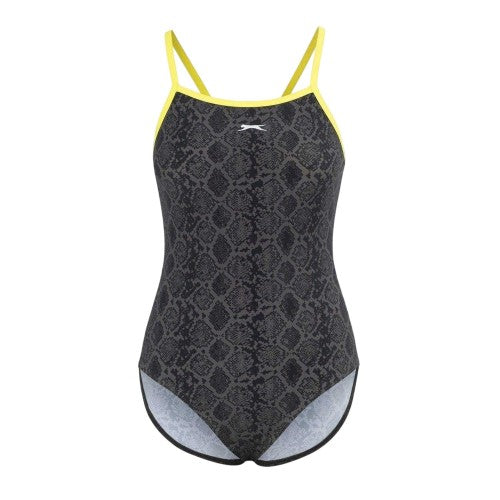 Front - Slazenger Womens/Ladies Snakeskin Textured One Piece Swimsuit