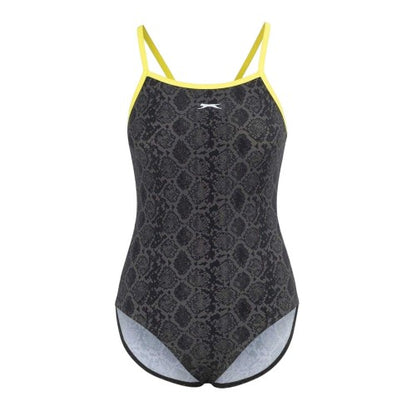 Front - Slazenger Womens/Ladies Snakeskin Textured One Piece Swimsuit