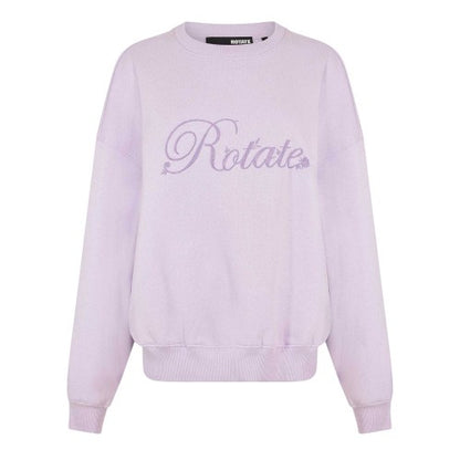 Front - Rotate Sunday Womens/Ladies Embroidered Logo Sweatshirt