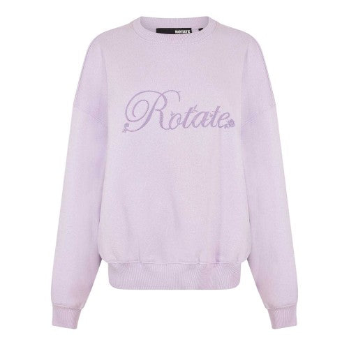 Front - Rotate Sunday Womens/Ladies Embroidered Logo Sweatshirt
