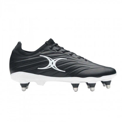 Front - Gilbert Mens Icon Power 8 Leather Soft Ground Rugby Boots
