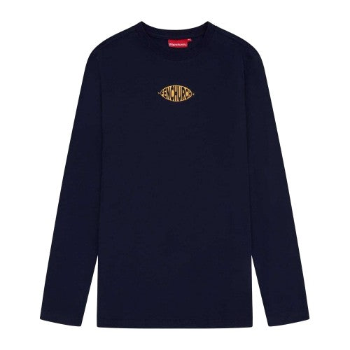 Front - Fenchurch Mens Oval Logo Regular Long-Sleeved T-Shirt