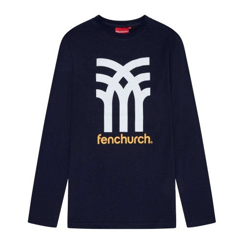 Front - Fenchurch Mens Wentworth Big Logo T-Shirt