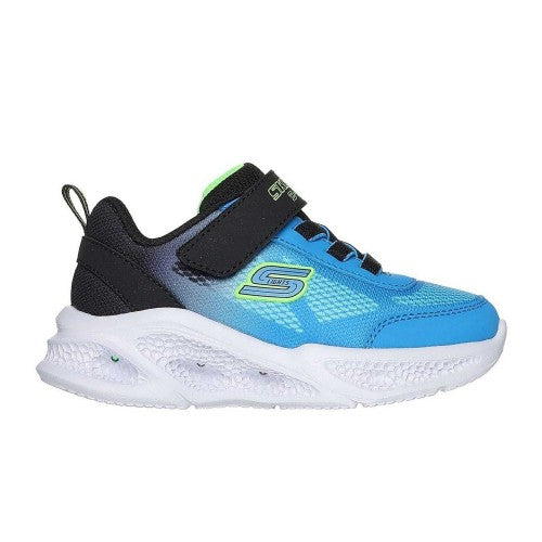 Front - Skechers Boys S Lights Flex-Glow Bolt Leather Trainers