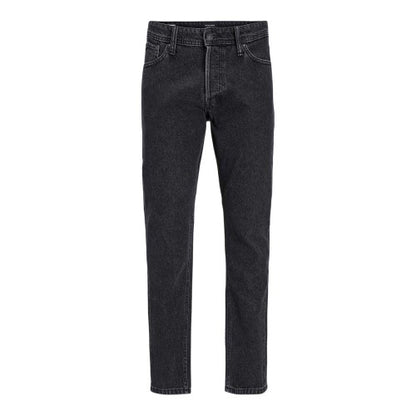 Front - Jack And Jones Mens Mid Rise Wide Leg Jeans