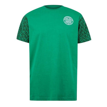 Front - Source Lab Mens Celtic Branded Sleeve T-Shirt