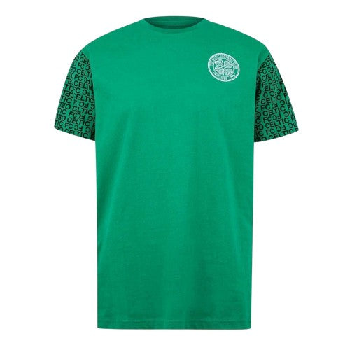Front - Source Lab Mens Celtic Branded Sleeve T-Shirt